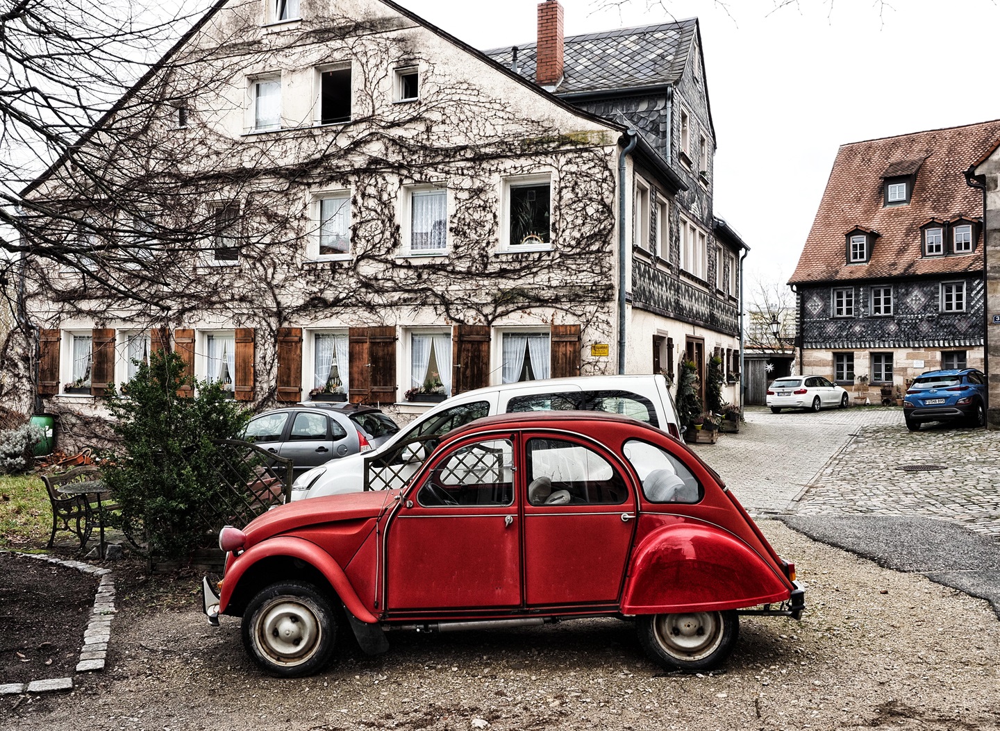Eine rote Ente